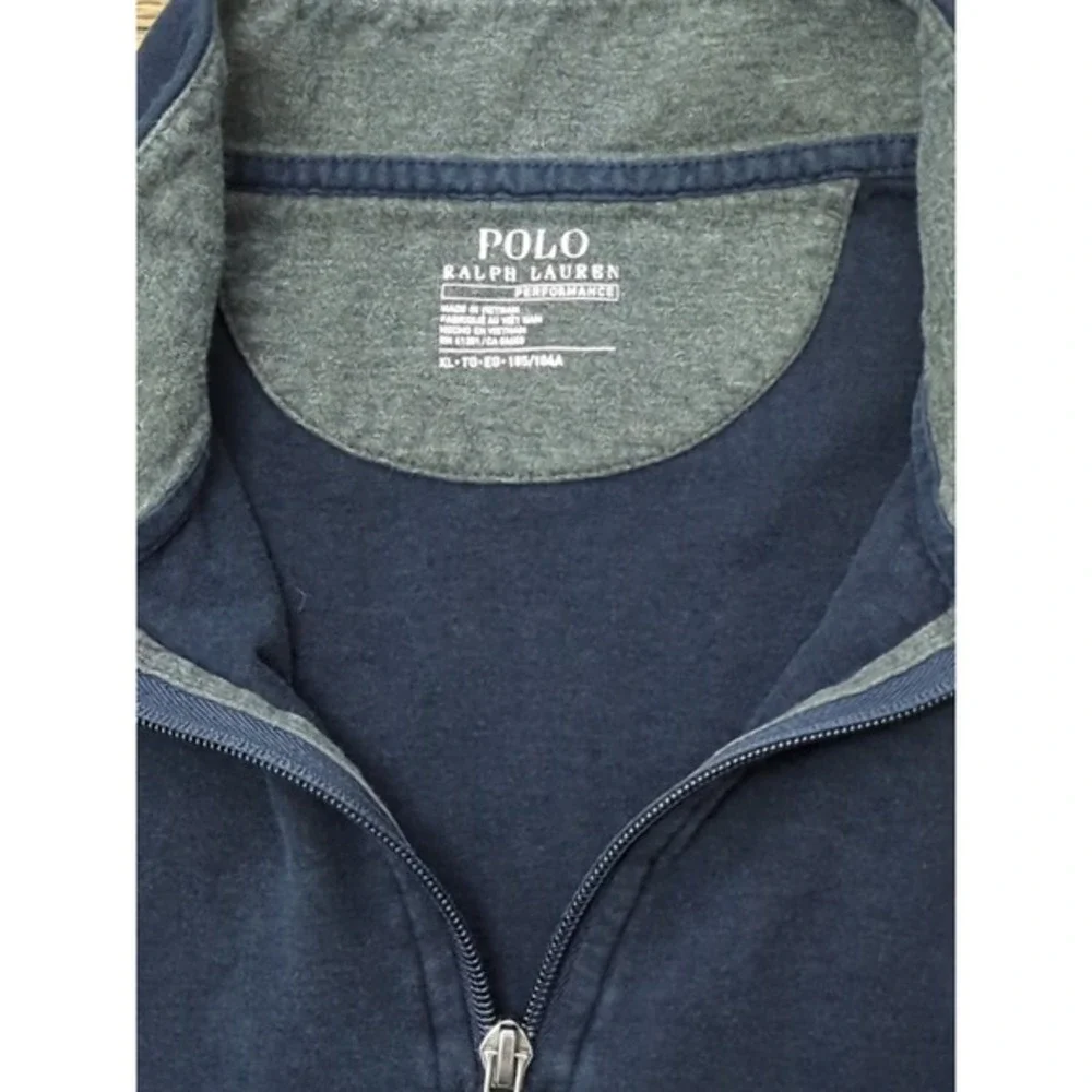 Polo Ralph Lauren Performance Sweater Navy Blue 1/4 Zip Casual Preppy Golf Sz XL